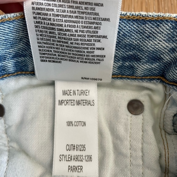 Agolde Parker Denim Jean Short Womens Size 30 Cut Off Button Fly Cotton - Picture 4 of 5